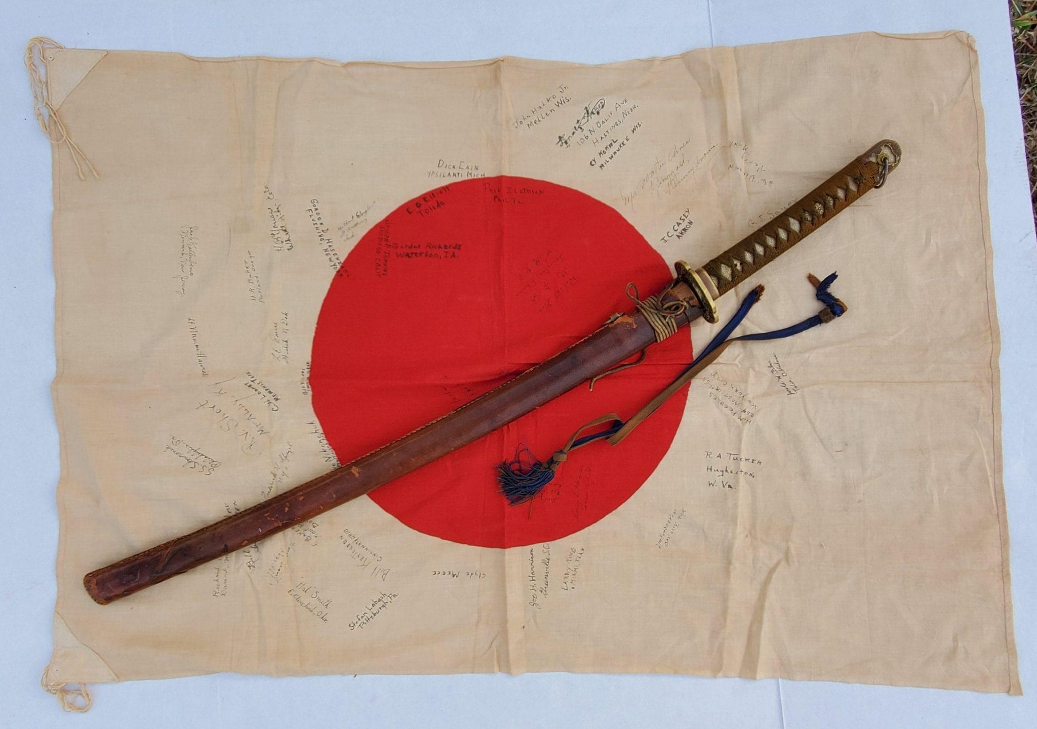 Outstanding Japanese Samurai Sword And Flag Grouping SS Steel outstanding-japanese-samurai-sword-and-flag-grouping-ss-steel
